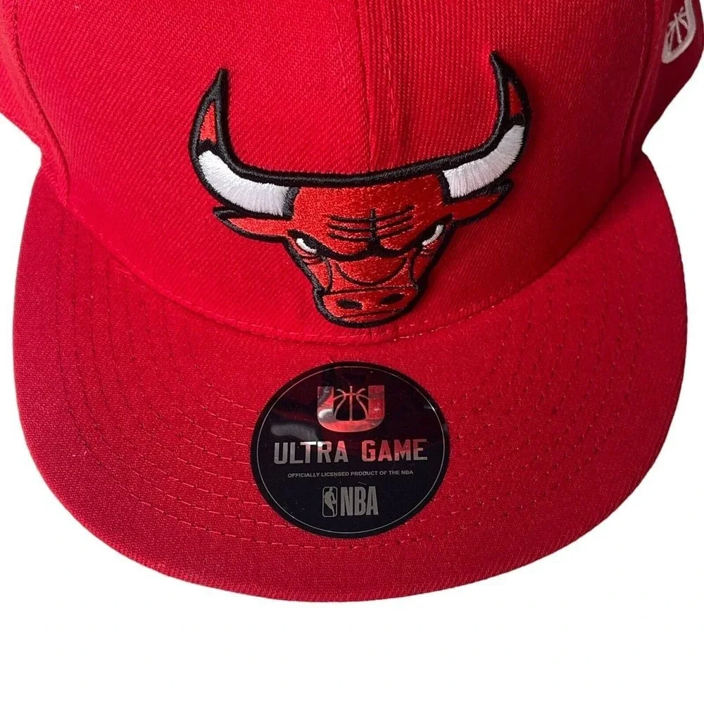 Chicago Bulls Ultra Game NBA Red Snapback Hat Cap Adult‎ OSFM